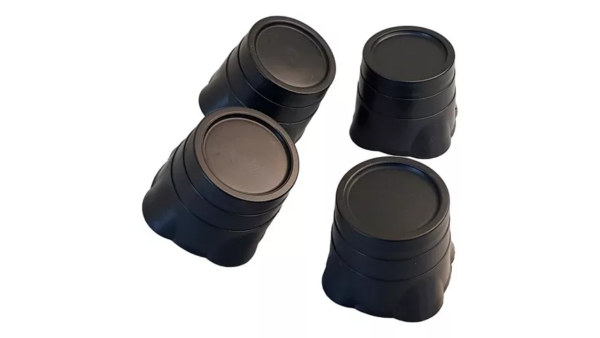 BASE NEGRA REDONDA Base Plásticas Heladera O Muebles X 4 - Imagen 1