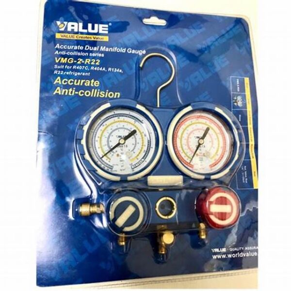 MANIFOLD VALUE R22 Manifold VALUE R22/R12/R134a/R404a - Imagen 1