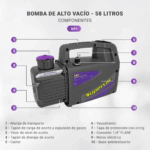 Bomba De Vacio Supervac 58 Litros + Vacuometro Dosivac - Imagen 2